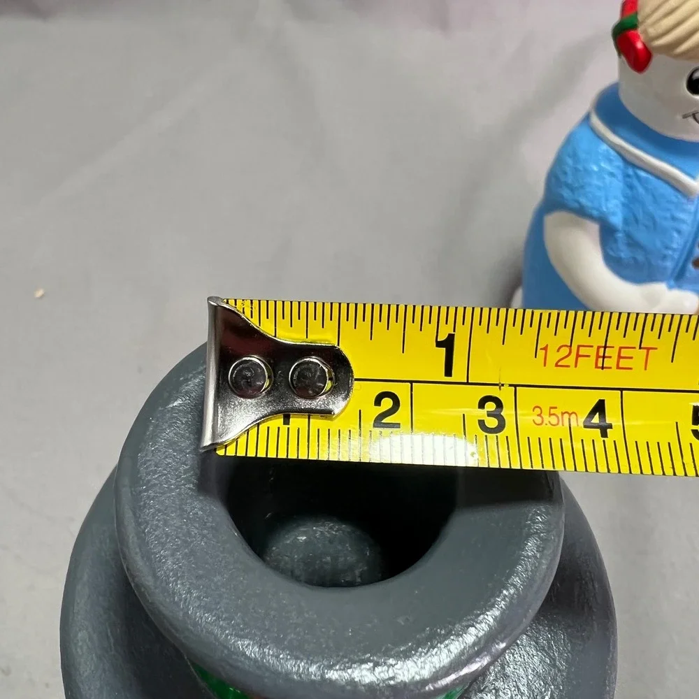 Vintage Hand Painted Ceramic Snowman Couple Taper Candlestick Holders Christmas‎